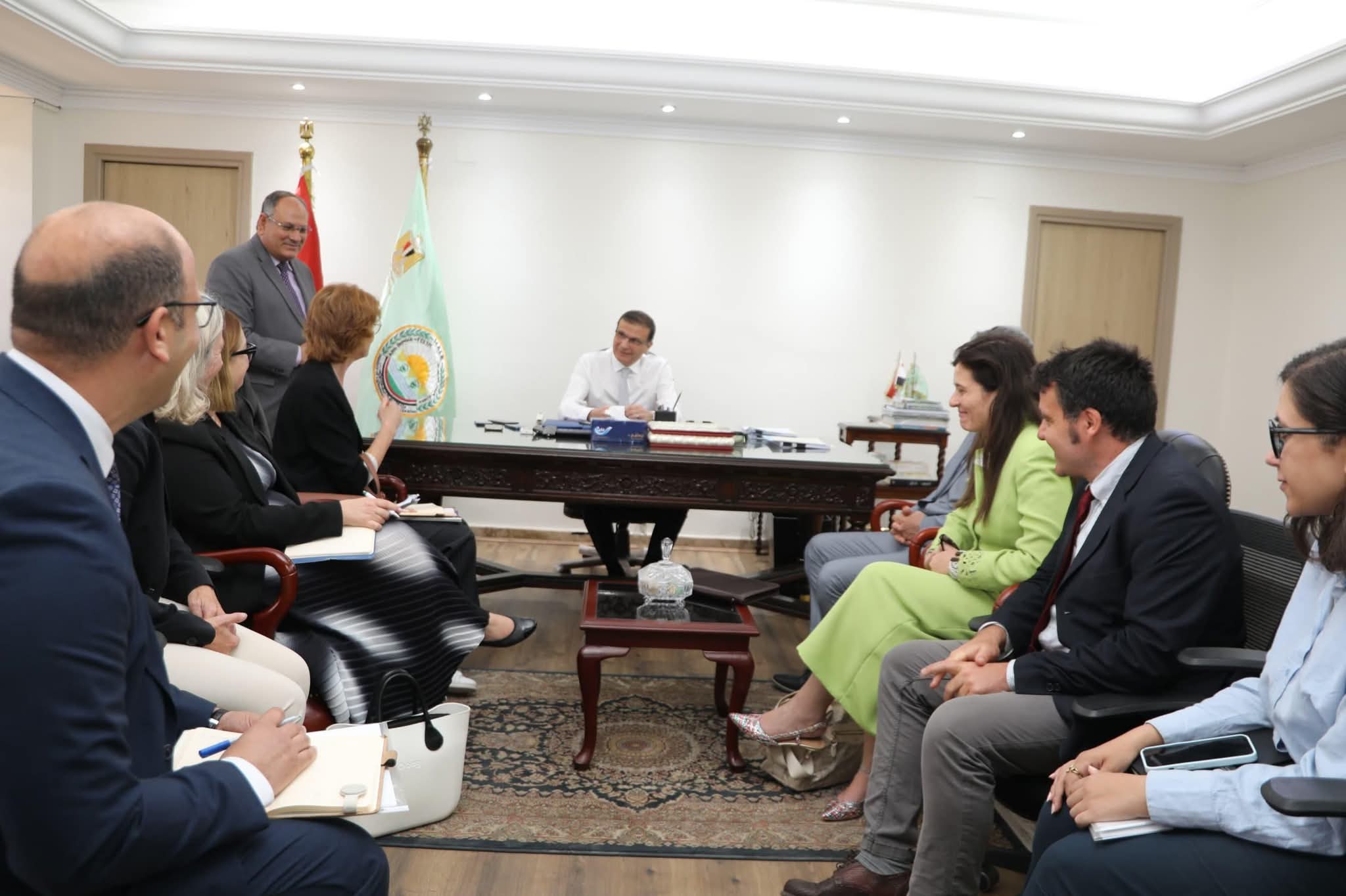 وزير الزراعة يستقبل وفدًا  من الاتحاد الأوروبي والوكالة الإيطالية لبحث تعزيز الأمن الغذائي