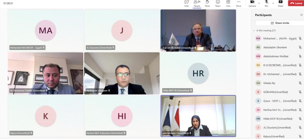 نائب الوزير تناقش دور الذكاء الاصطناعي في تطوير السياحة خلال اجتماع افتراضي