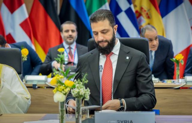 الرئيس الشرع يدعو أوروبا للوقوف بحزم ضد الاعتداءات الإسرائيلية على سوريا