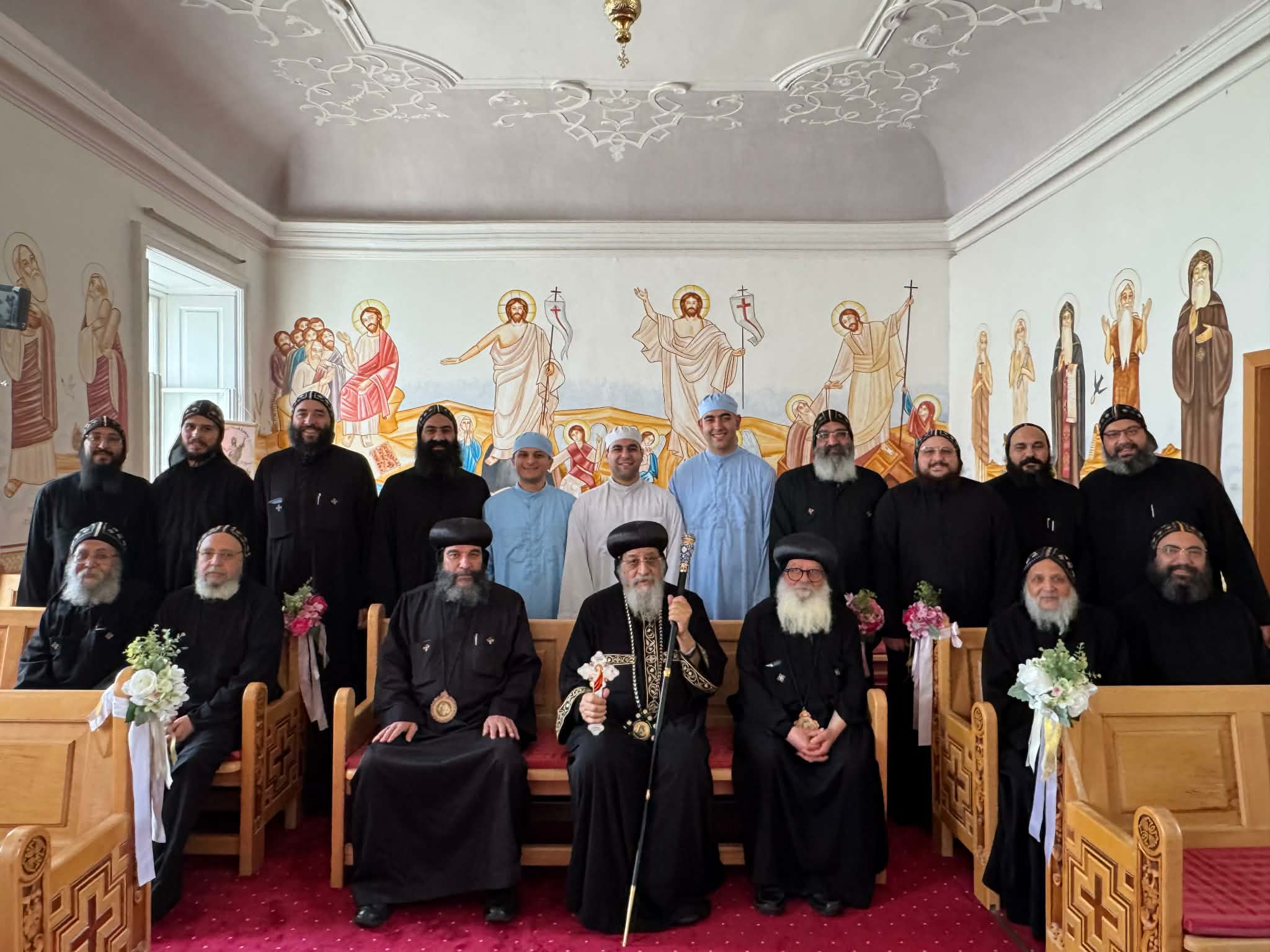 البابا تواضروس الثاني يستهل زيارته للنمسا بلقاء رهبان دير الأنبا أنطونيوس