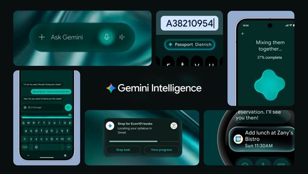 جوجل تطلق Gemini Intelligence: مساعد ذكي ينفذ المهام تلقائياً على أندرويد