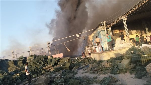 حريق مفاجئ في محطة تصدير الموالح ب"منيا القمح" يصيب 31 شخصًا