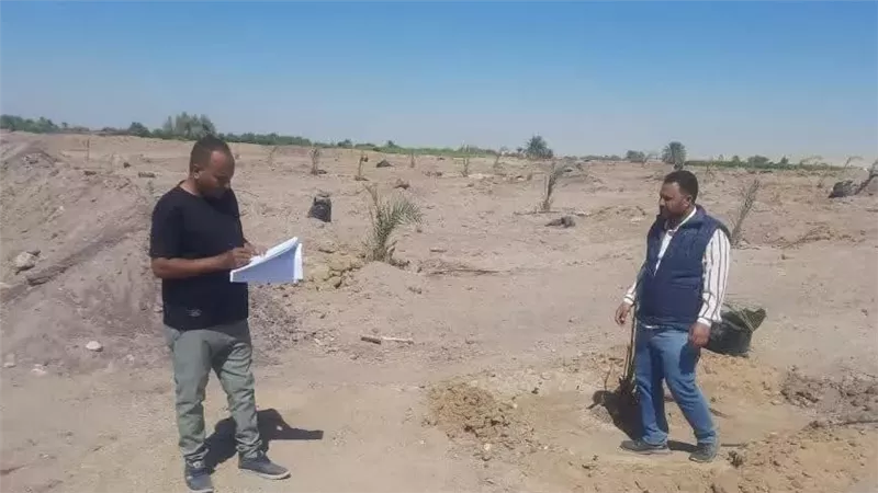 إزالة تعديات على 5 أفدنة بمركز باريس في الوادي الجديد